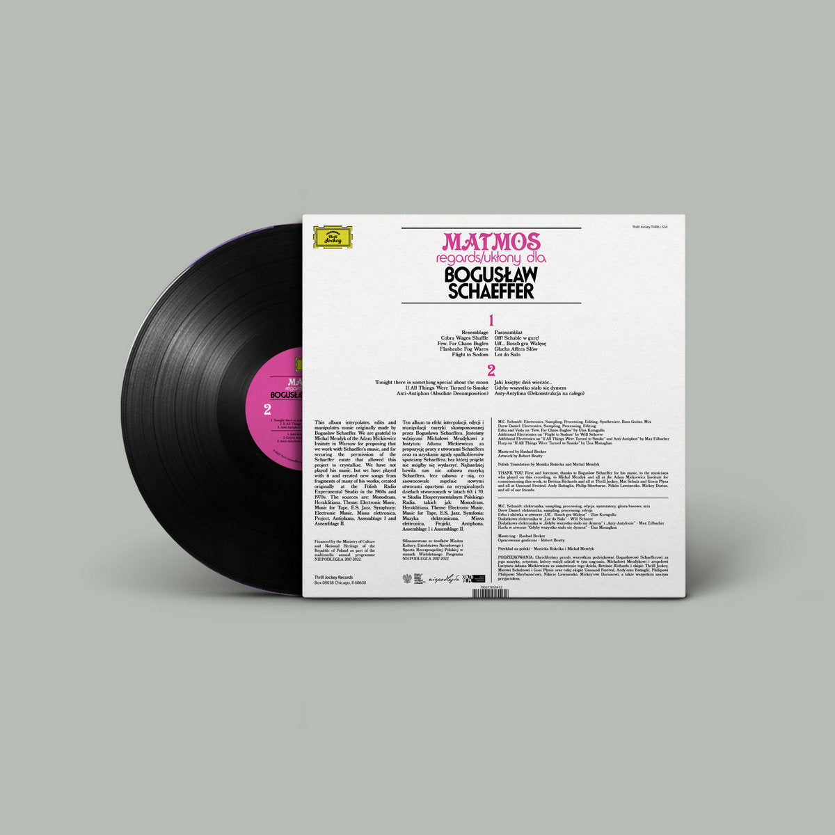Matmos – Regards / Ukłony Dla Bogusław Schaeffer LP