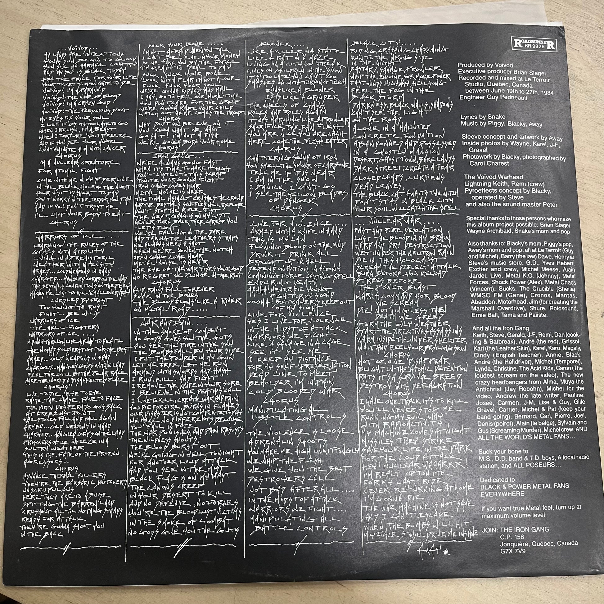 Voivod  – War And Pain LP (Rare / Used, VG+)