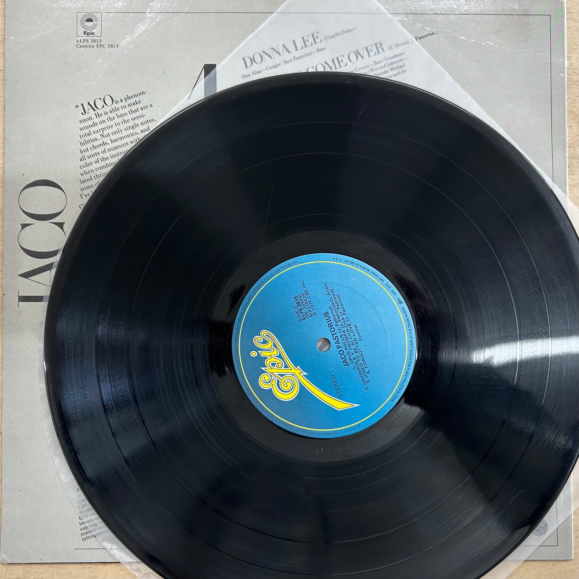 Jaco Pastorius – Jaco Pastorius LP (Rare / Used, VG+)