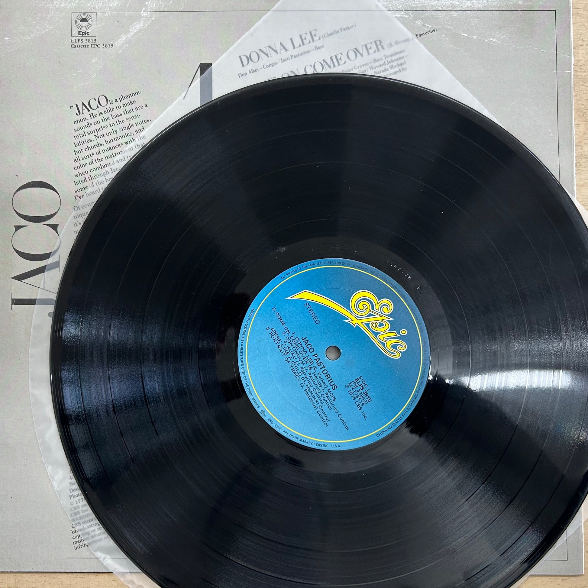 Jaco Pastorius – Jaco Pastorius LP (Rare / Used, VG+)