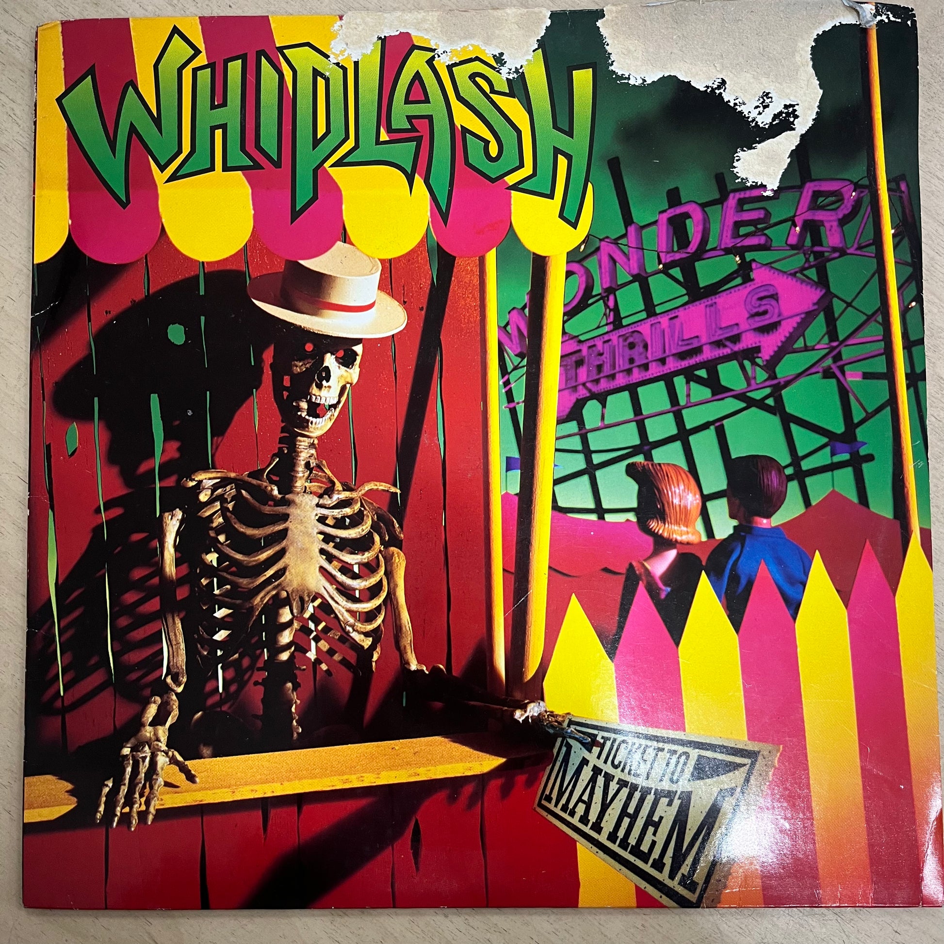 Whiplash – Ticket To Mayhem LP (Rare / Used, VG)