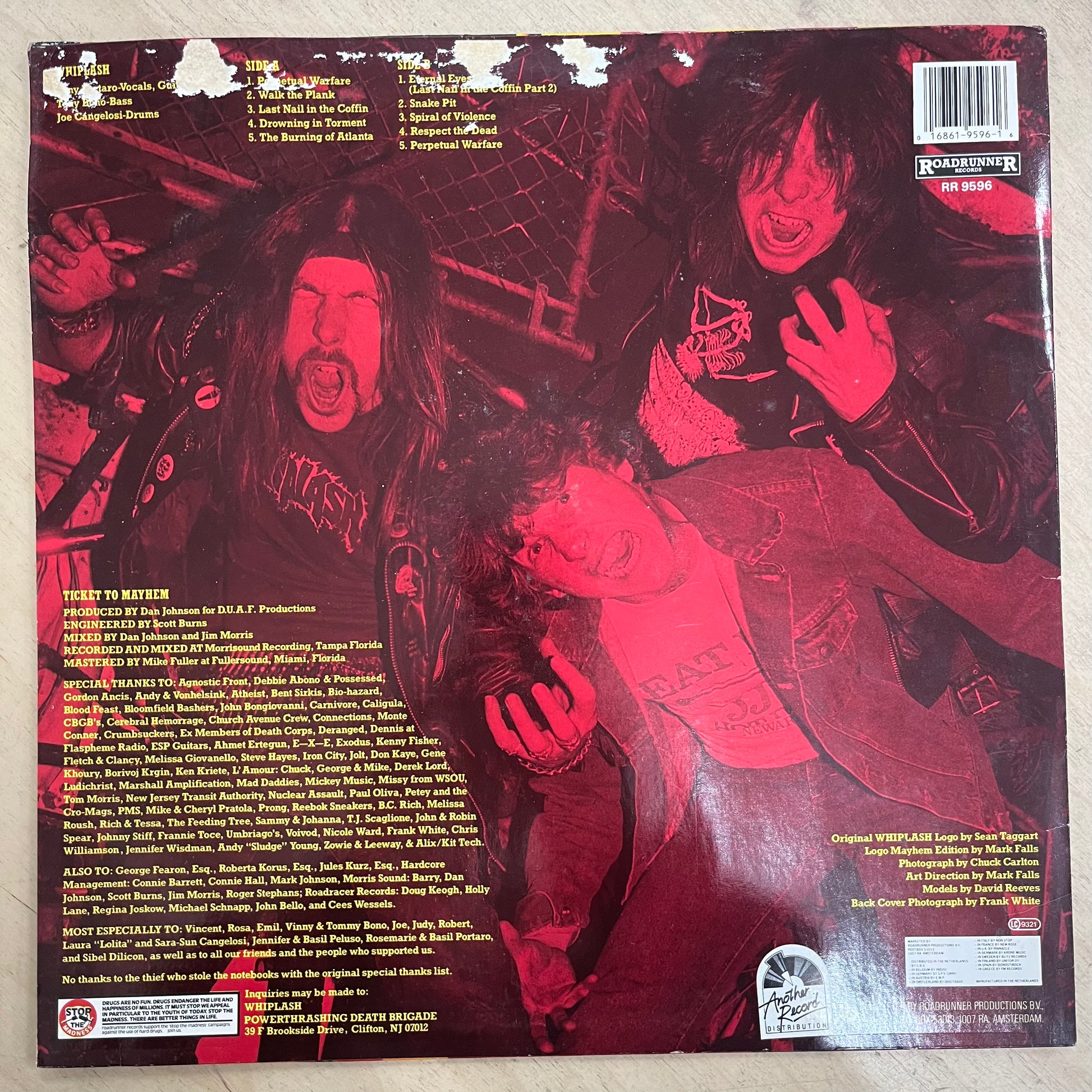 Whiplash – Ticket To Mayhem LP (Rare / Used, VG)