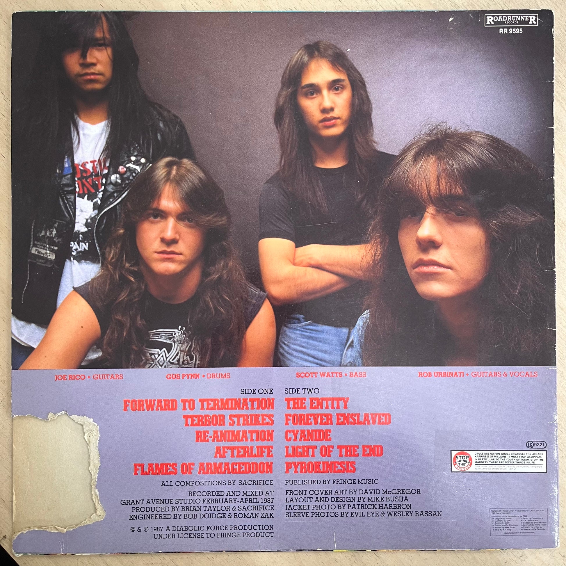 Sacrifice – Forward To Termination LP (Rare / Used, VG)