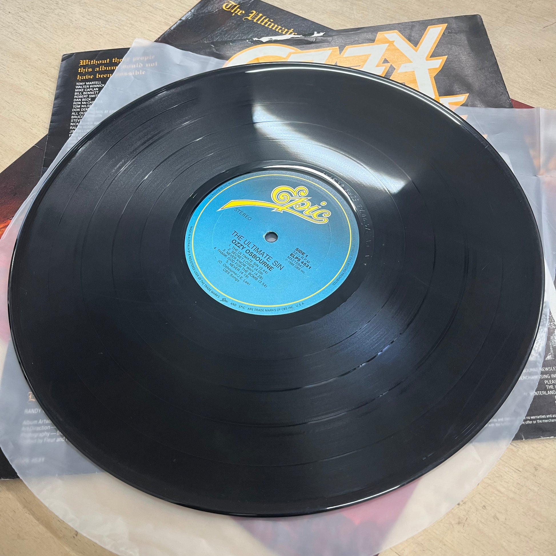 Ozzy Osbourne – The Ultimate Sin LP (Rare / Used, VG)