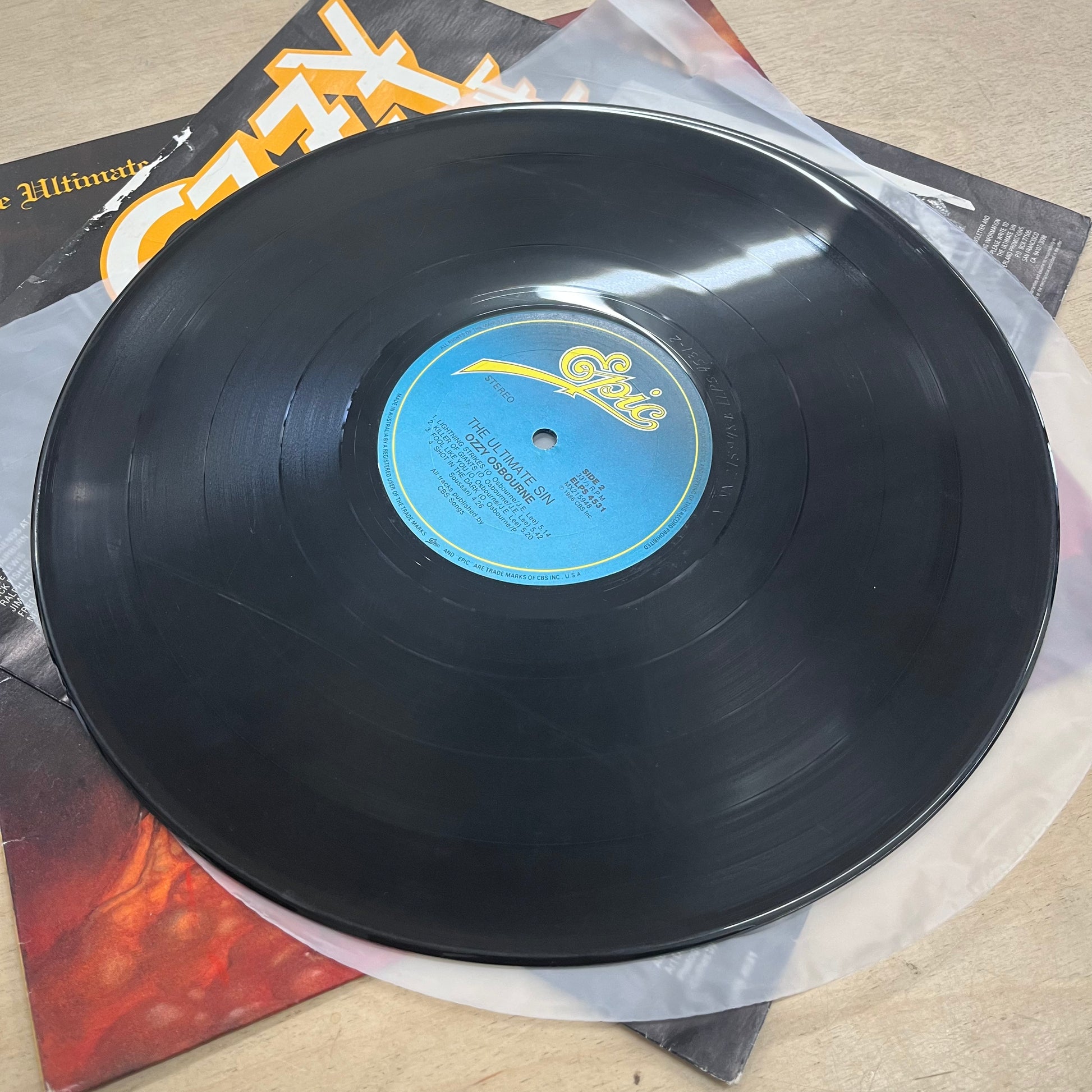 Ozzy Osbourne – The Ultimate Sin LP (Rare / Used, VG)