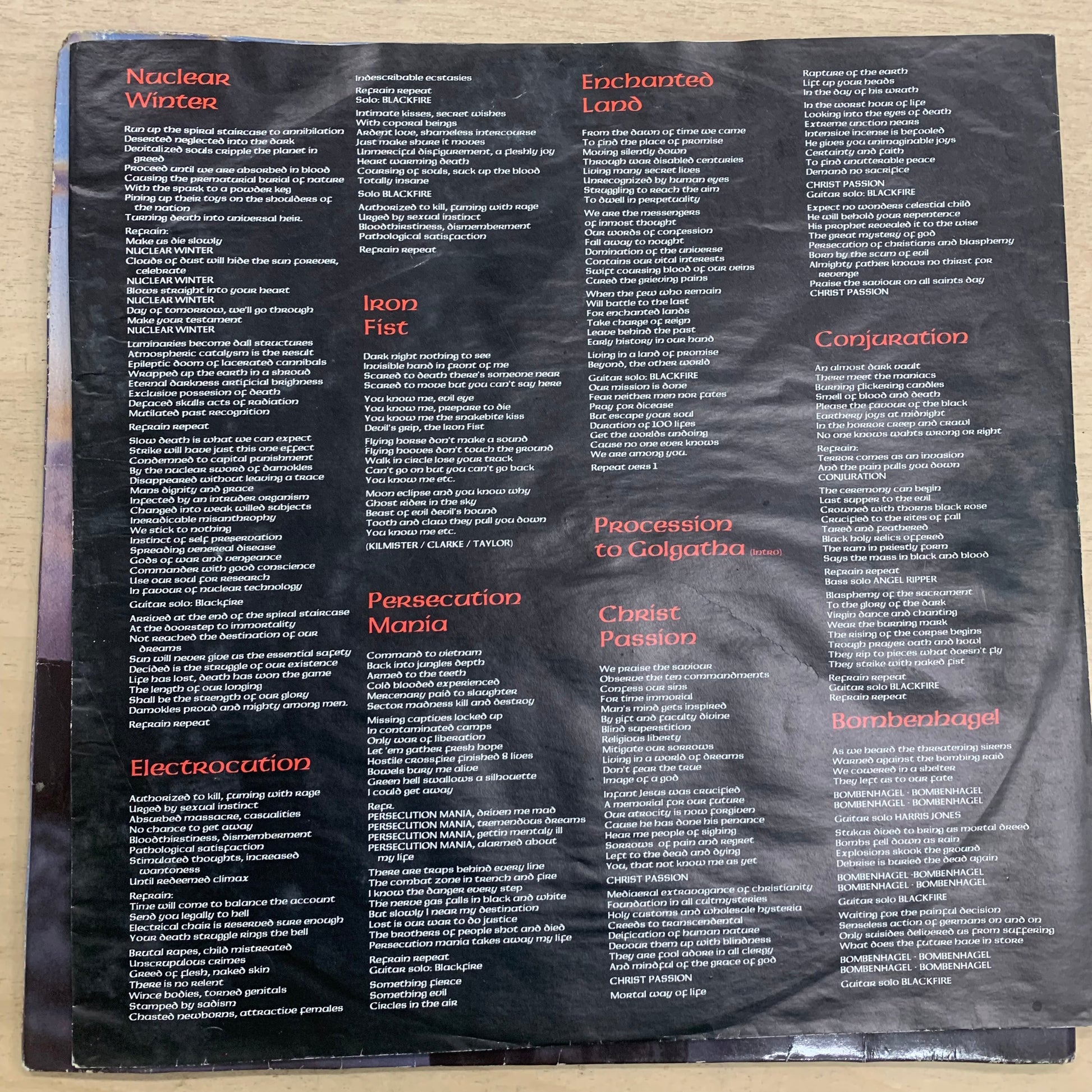 Sodom – Persecution Mania LP (Rare / Used, VG)