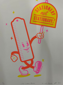 Stationery (Not Stationary), A4 Riso Art Print