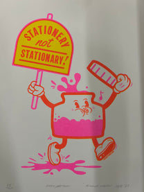 Stationery (Not Stationary), A4 Riso Art Print