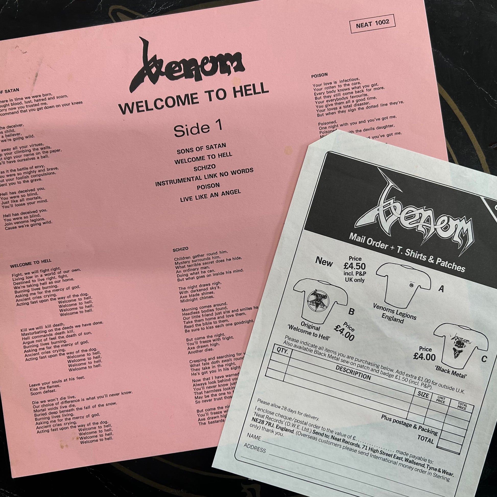 Venom – Welcome To Hell LP (Rare / Used, VG)