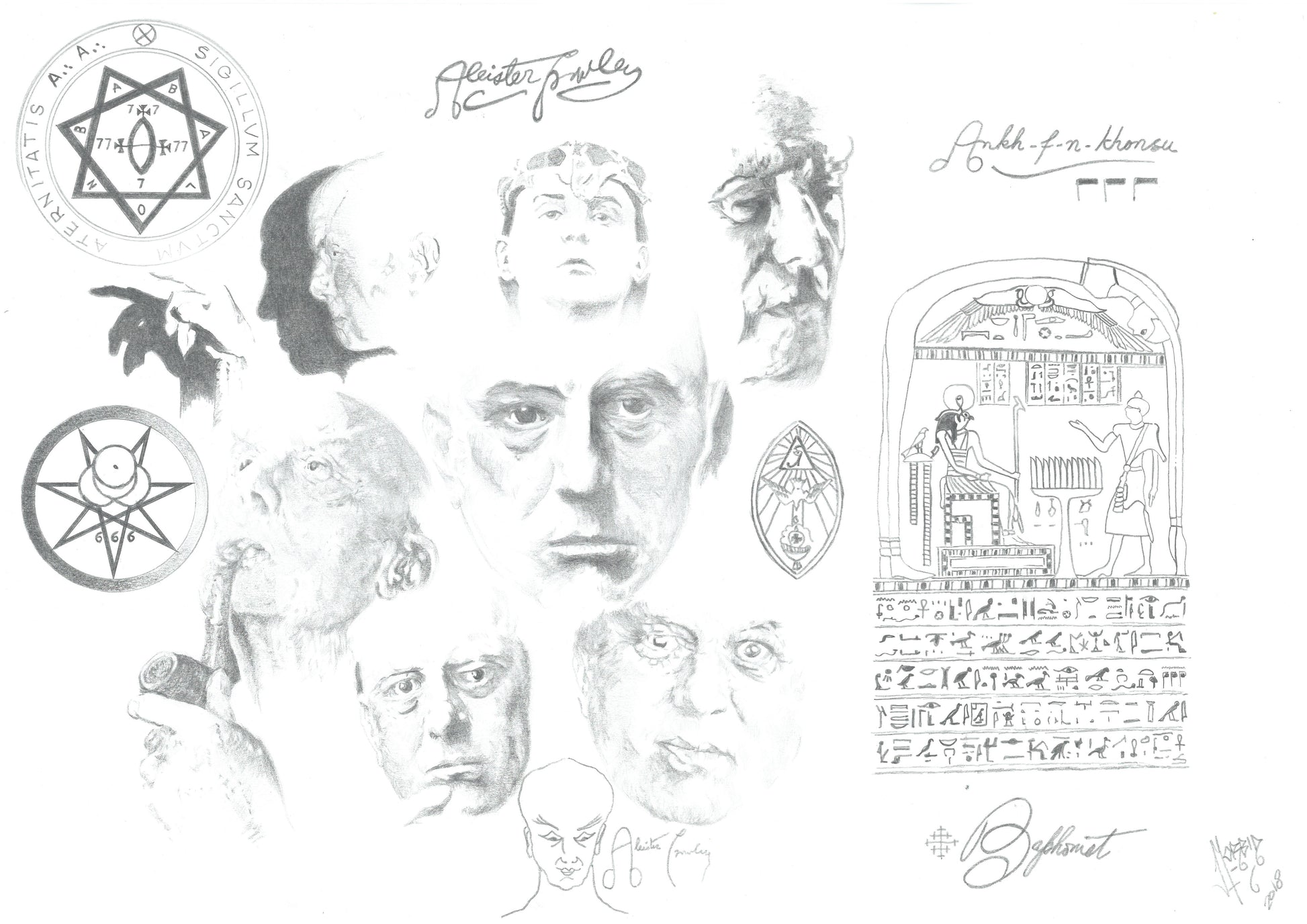 Morbid, 'Aleister Crowley', Fine Art Print