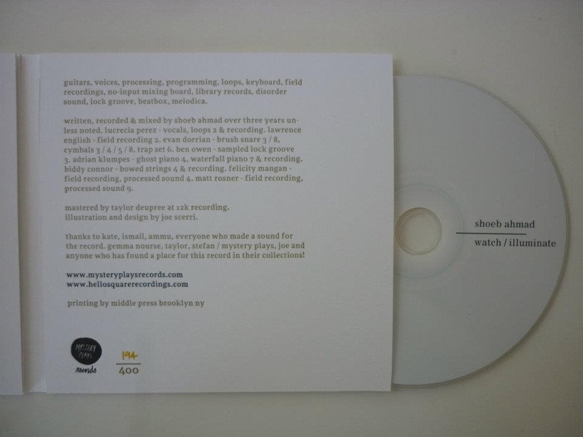 Shoeb Ahmad – Watch / Illuminate CD