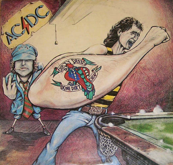 AC/DC – Dirty Deeds Done Dirt Cheap LP (Rare / Used, G)