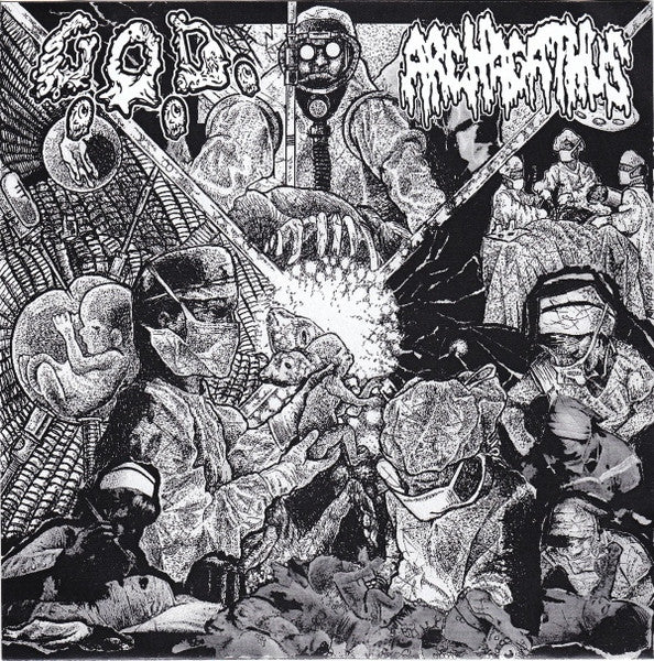 G.O.D. / Archagathus – S/T Split 7&quot; vinyl (Rare / Used, NM)