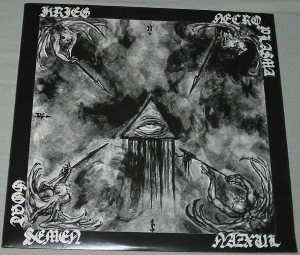 Krieg / Necroplasma / Goat Semen / Nazxul – 4 Spears In God's Ribs 10" MLP (Rare / Used, NM)