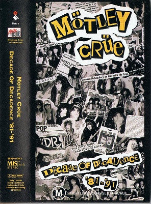 Motley Crue – Decade of Decadence &#39;81-&#39;91 VHS (Rare / Used, VG+)