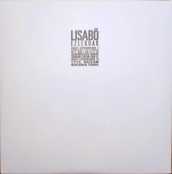 Lisabö – Ezlekuak LP (Rare / Used, VG+)
