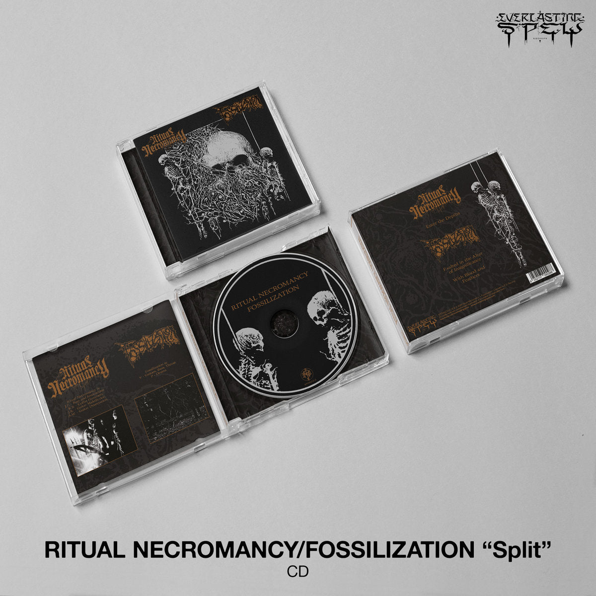 Ritual Necromancy / Fossilization – S/T Split CD