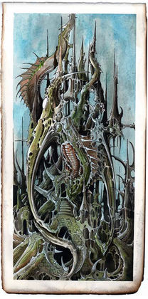 Tarek Dem, Scimitar 27, 190 x 385mm with burnt edges, Original Artwork