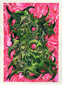 Tarek Dem, Scimitar 35, 360 x 510mm, Original Artwork