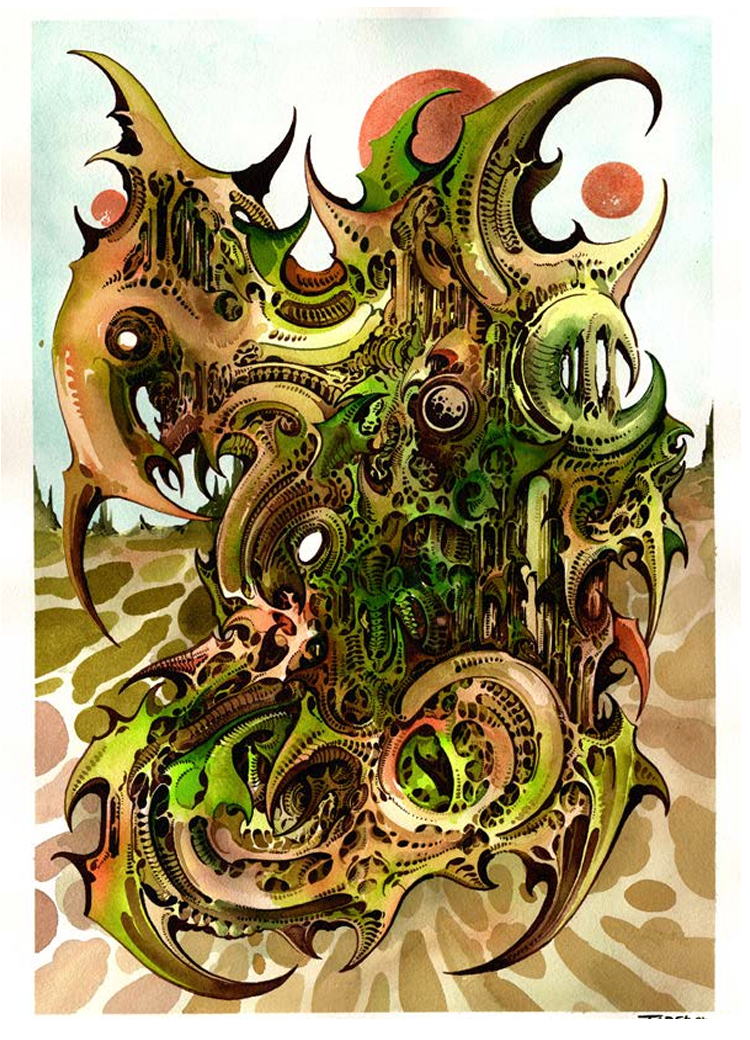 Tarek Dem, Scimitar 37, 360 x 510mm, Original Artwork