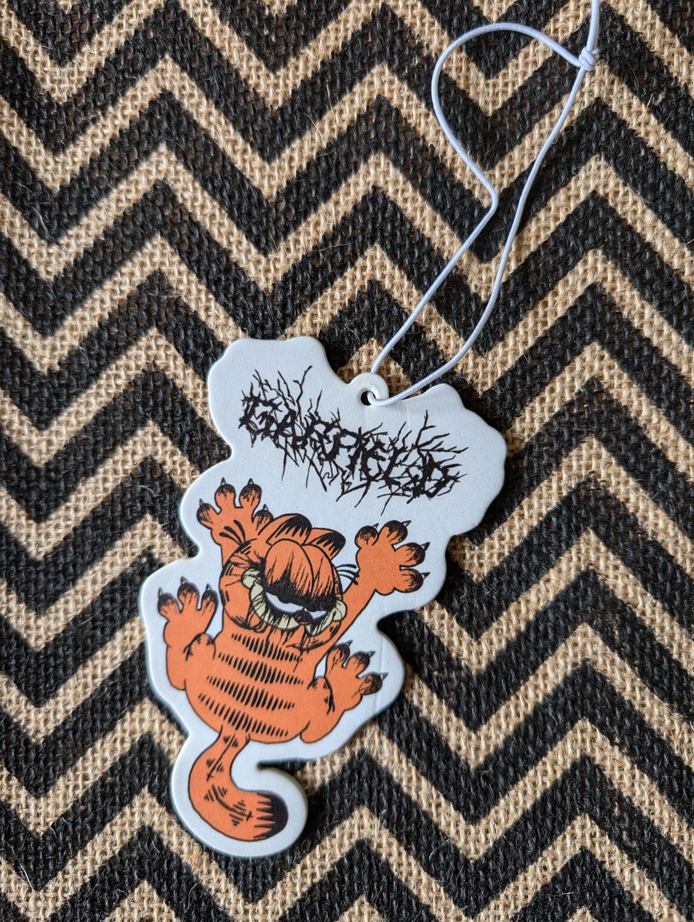 Black Metal Garfield Air Freshener