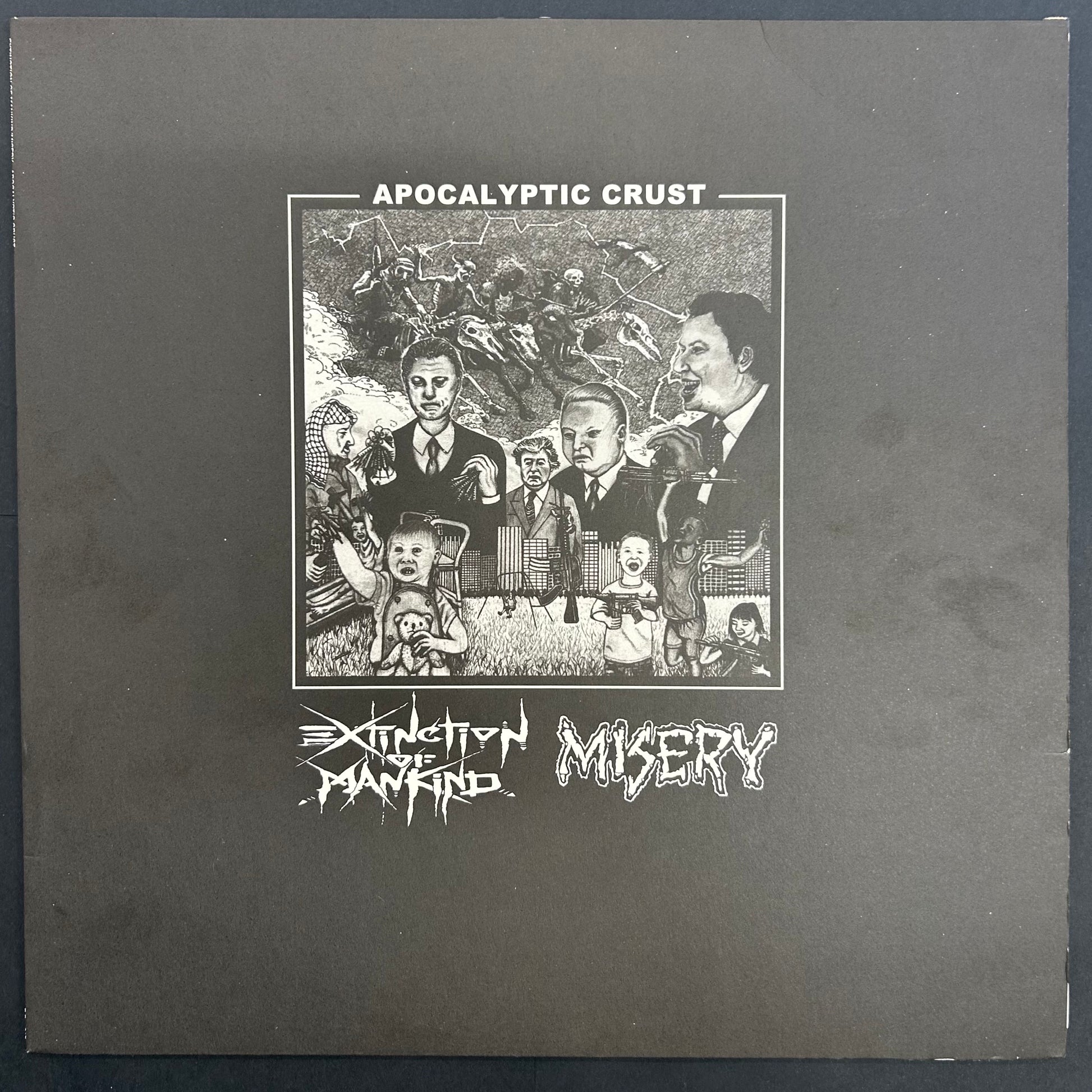 Extinction of Mankind / Misery – Apocalyptic Crust LP (Rare, VG+, OP)