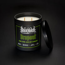Black Match Candles, &#39;Dropout&#39;, 300g Soy Candle
