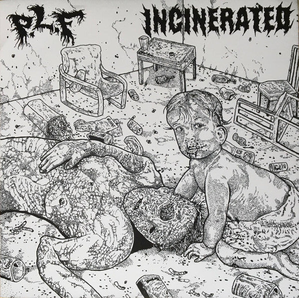 P.L.F / Incinerated – S/T Split 7&quot;
