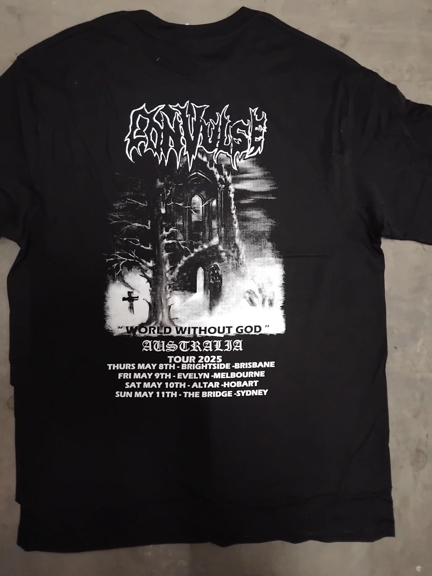 Convulse, &#39;World Without God – Australian Tour&#39; T-Shirt
