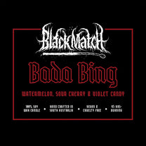 Black Match Candles, &#39;Bada Bing&#39;, 300g Soy Candle