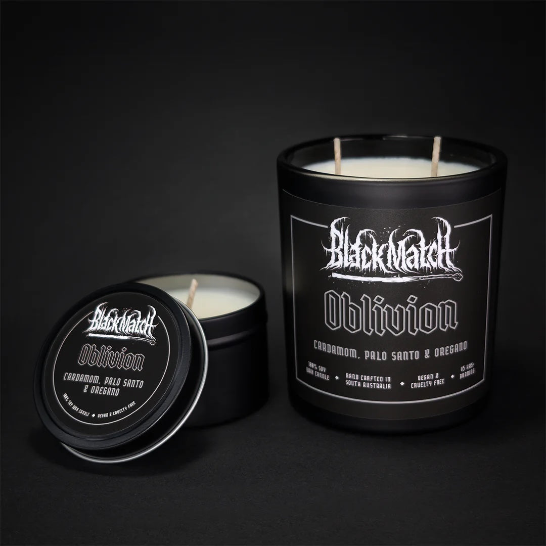 Black Match Candles, &#39;Oblivion&#39;, 300g Soy Candle