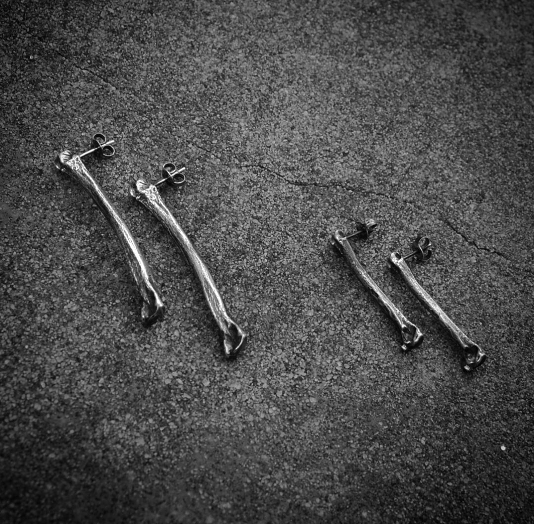 Hex Arcana Jewellery, &#39;Small Bone&#39; Studs
