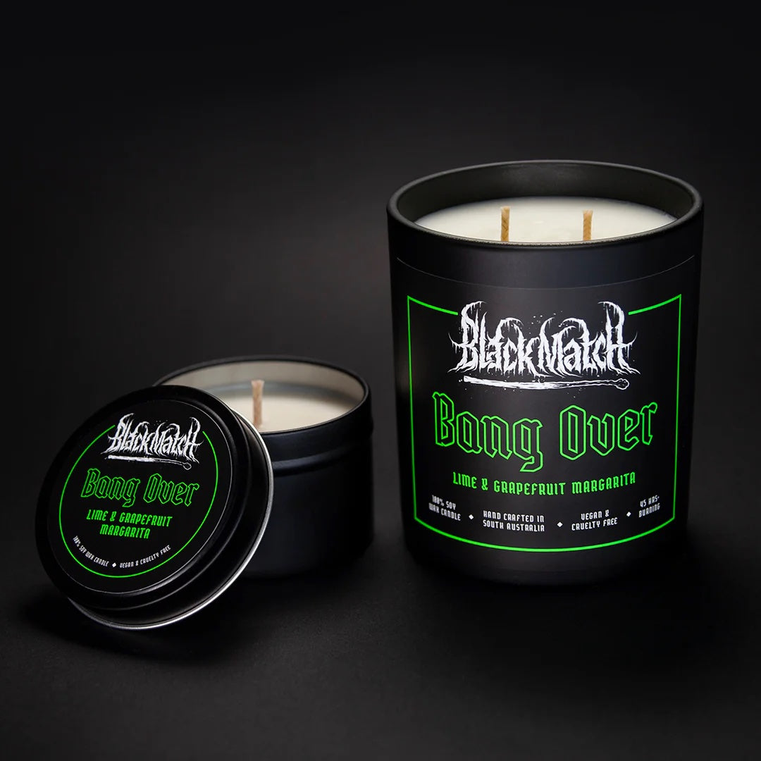 Black Match Candles, &#39;Bang Over&#39;, 300g Soy Candle