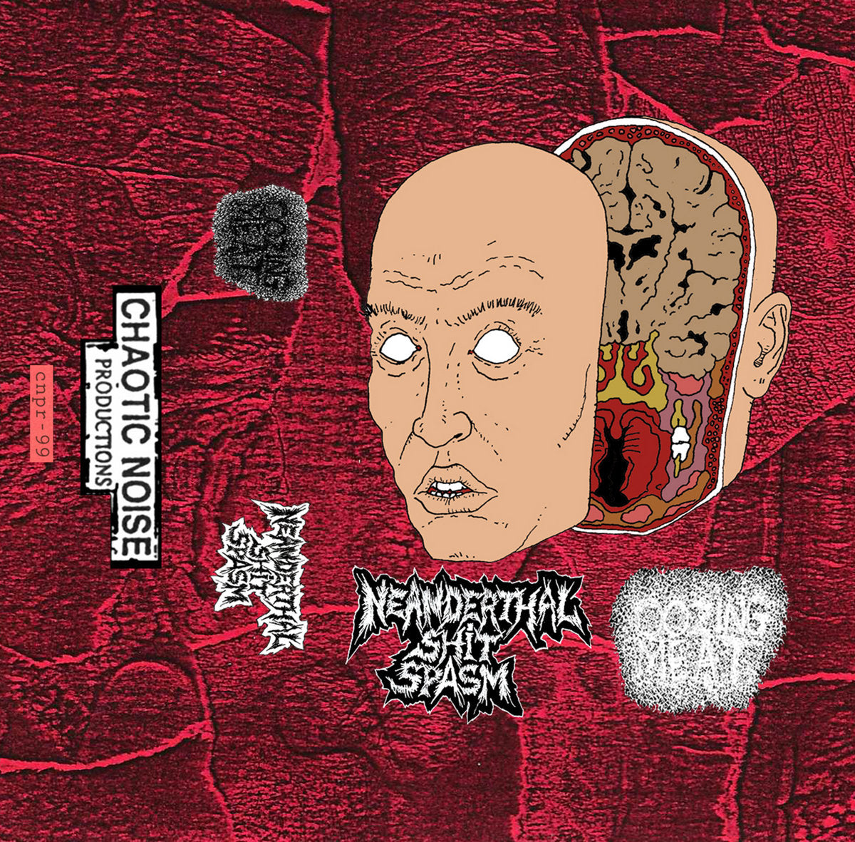 Neanderthal Shit Spasm / Oozing Meat – S/T Split MC