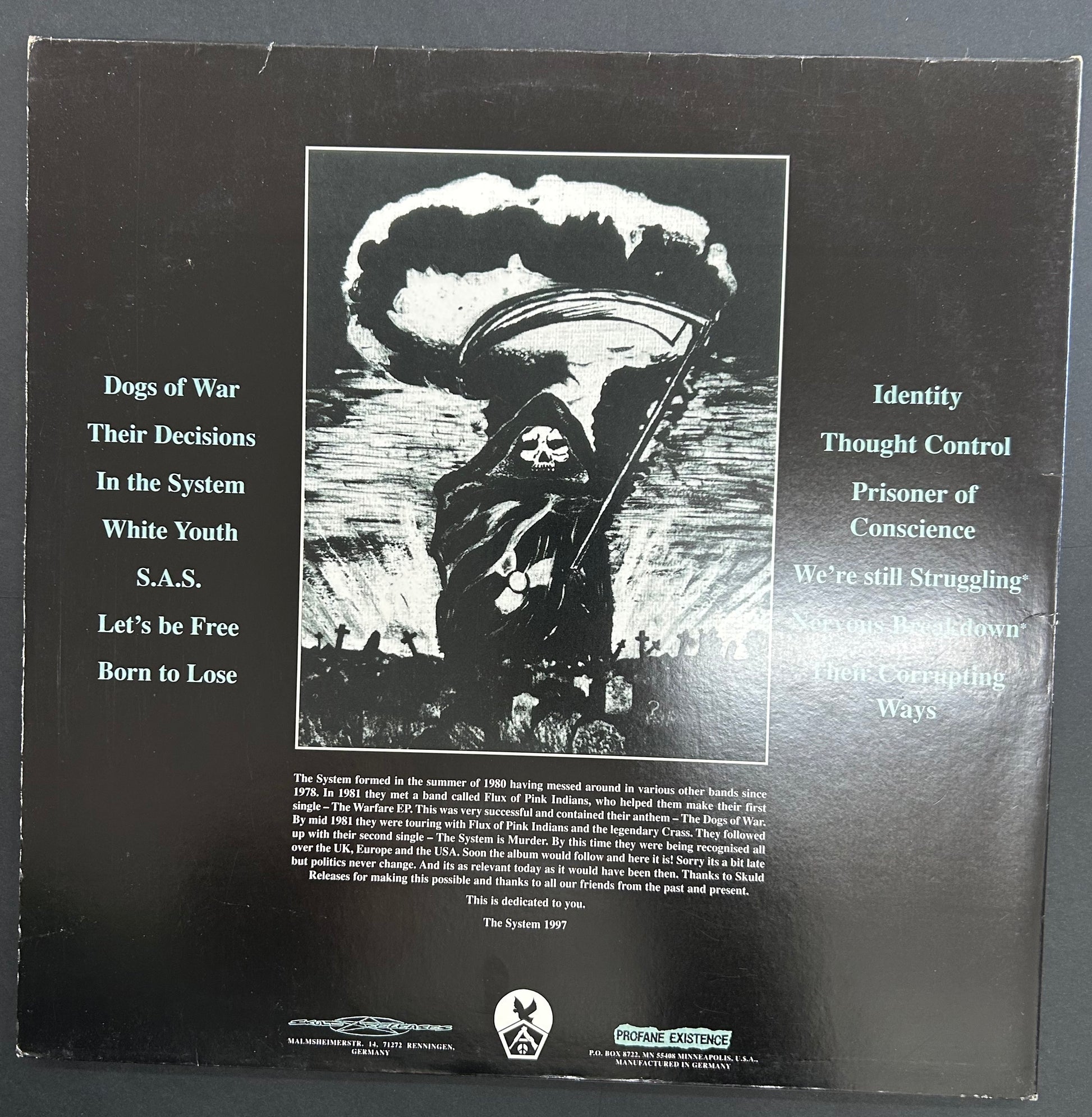 The System – Thought Control LP (Rare, VG, OP)