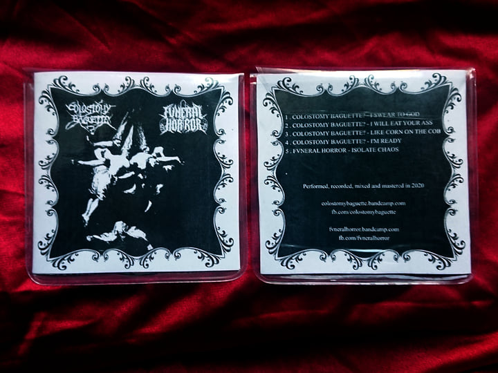 Colostomy Baguette / Funeral Horrors – S/T Split CD-R