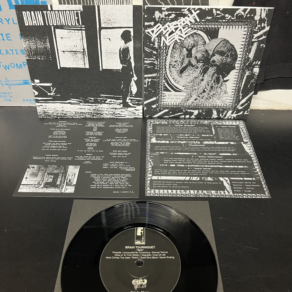 Brain Tourniquet / Deliriant Nerve – S/T Split 7&quot;