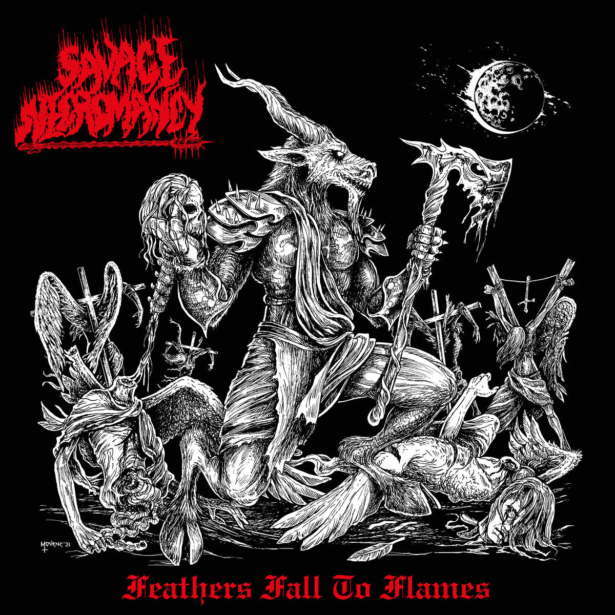 Savage Necromancy – Feathers Fall To Flames LP