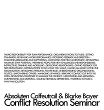 Absoluten Calfeutrail &amp; Blarke Bayer – Conflict Resolution Seminar CD