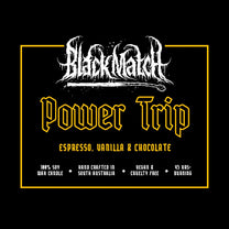Black Match Candles, &#39;Power Trip&#39;, 300g Soy Candle