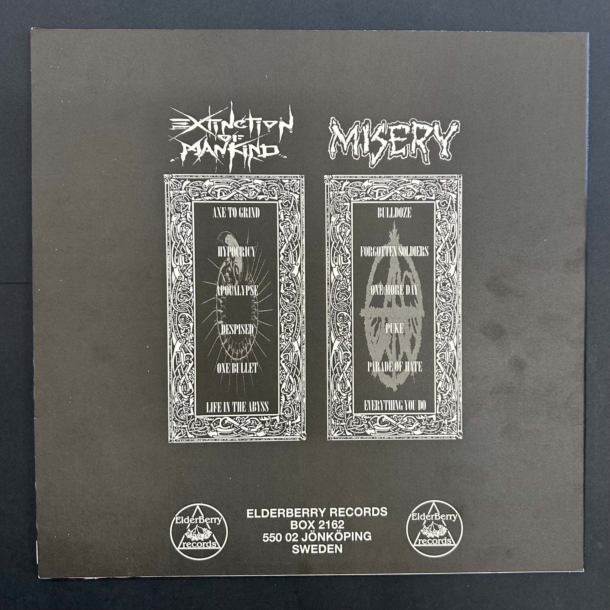 Extinction of Mankind / Misery – Apocalyptic Crust LP (Rare, VG+, OP)