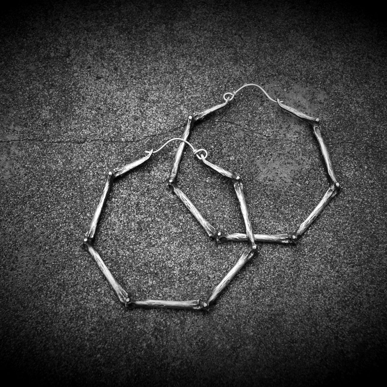 Hex Arcana Jewellery, &#39;Bone&#39; Hoops
